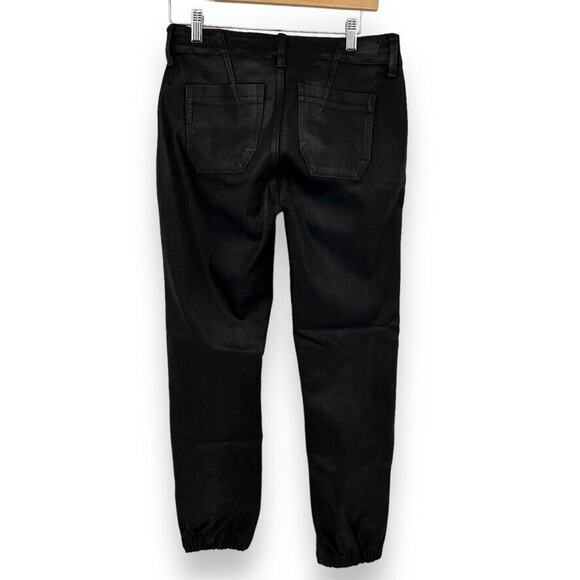 PAIGE Mayslie Jogger Jeans Black Fog Luxe Coating, Women’s Size 28 - Picture 3 of 16